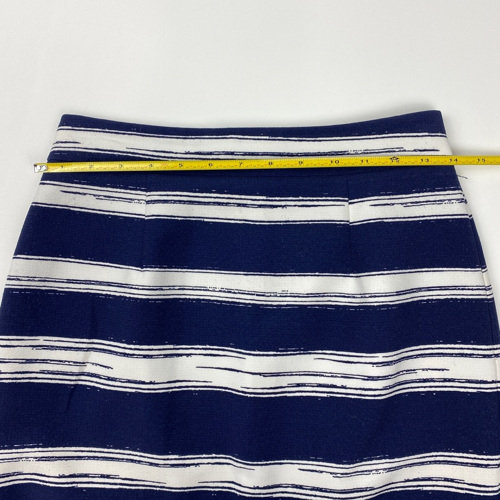 Zara Basic Collection Navy Blue White Striped Pen… - image 5